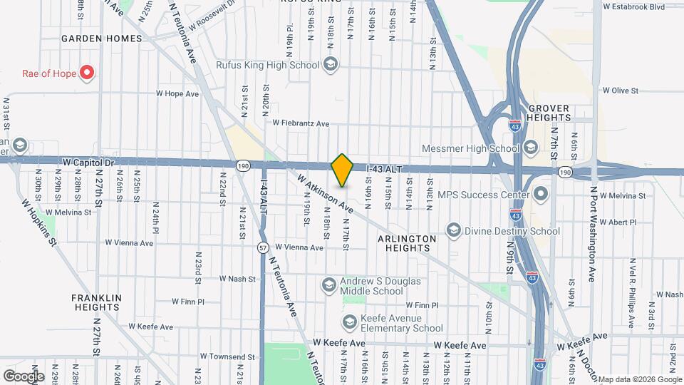 3927-3929-3929 N 17th St Map and Location Details