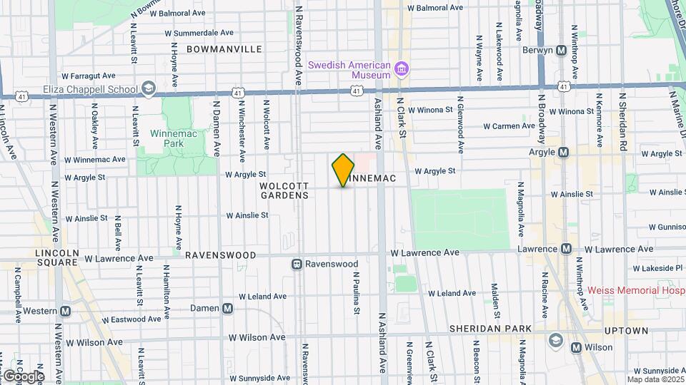 1721 W Ainslie St Map and Location Details