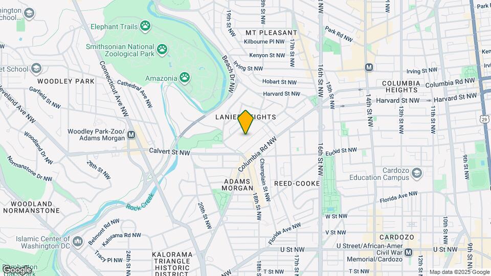 1777 Lanier Pl NW, Unit B Map and Location Details