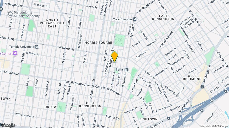 1918 N Mascher St Mapa y Detalles de la Ubicación