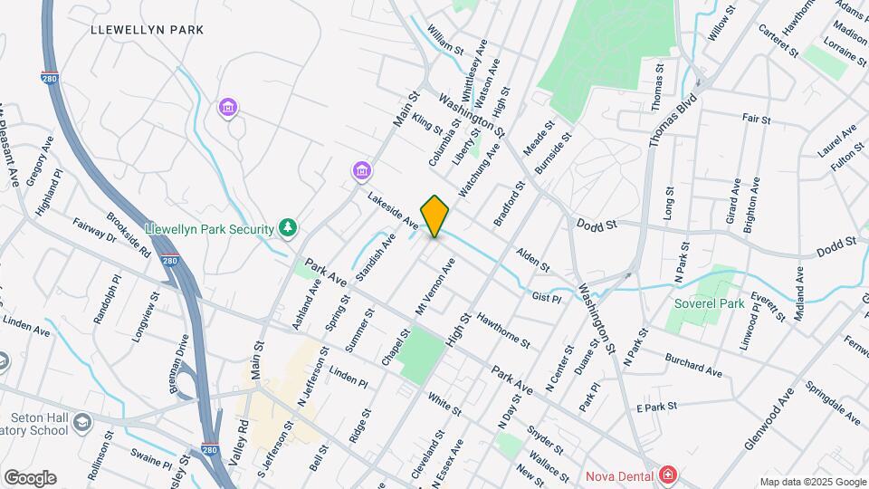 284 Watchung Ave Mapa y Detalles de la Ubicación