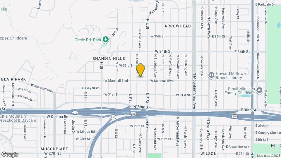 536 W Marshall Blvd Map and Location Details