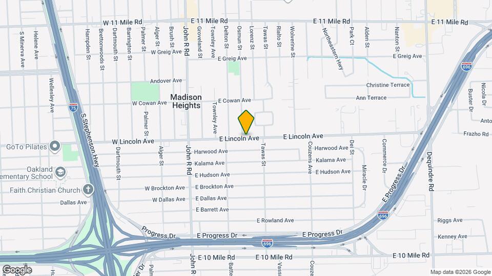 617 E Lincoln Ave Map and Location Details