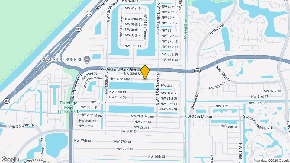 11640 NW 32nd Manor Map and Location Details