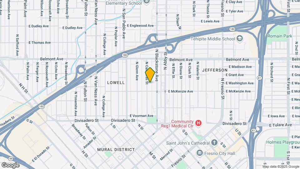 336 N Calaveras St Map and Location Details