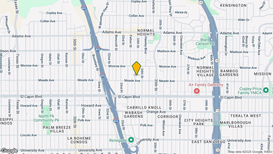 4421 Felton St Map and Location Details