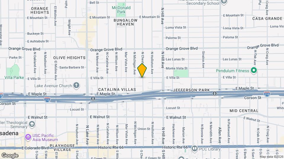 1250 E Villa St Map and Location Details