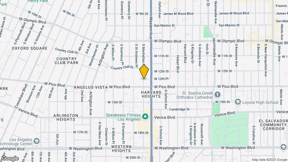 1250 S Manhattan Pl Map and Location Details