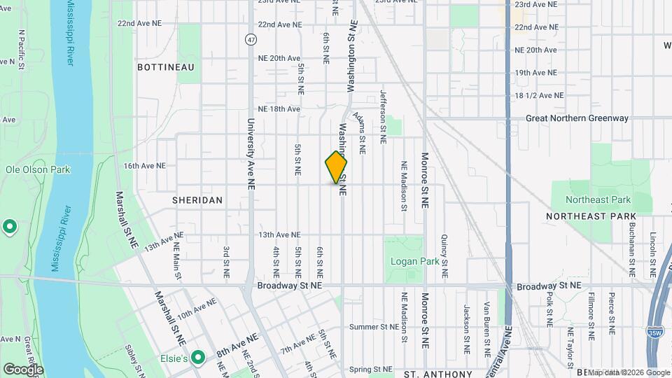 1432 Washington St NE, Unit 1 Map and Location Details