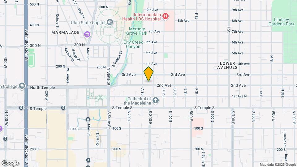 221 E 2nd Ave Map and Location Details