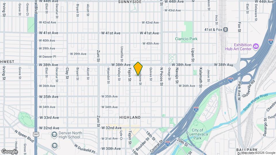 3653 Shoshone St Map and Location Details