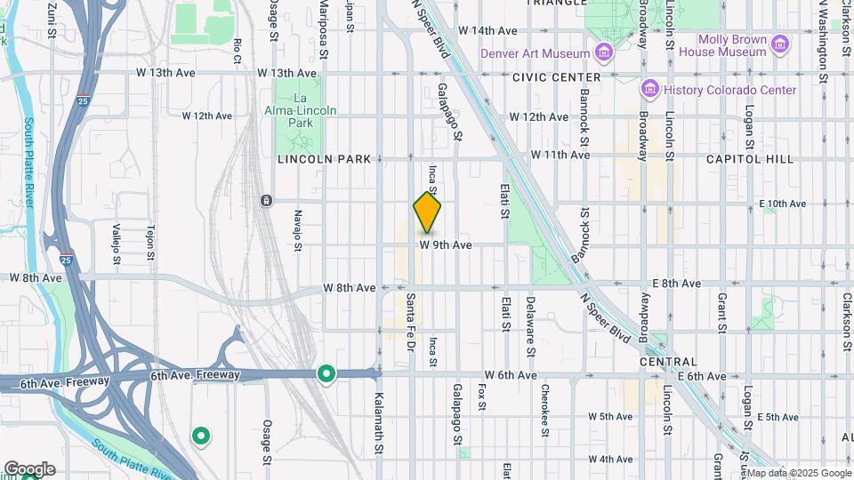 809 W 9th Ave Map and Location Details