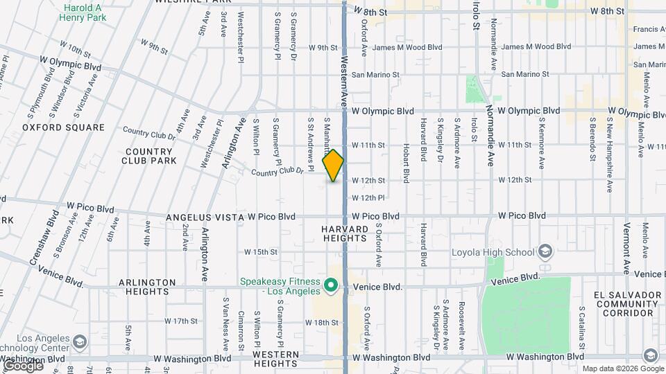 1220 S Manhattan Pl Map and Location Details