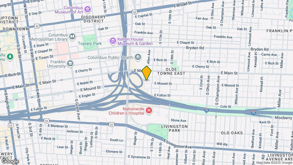 736 E Mound St Map and Location Details