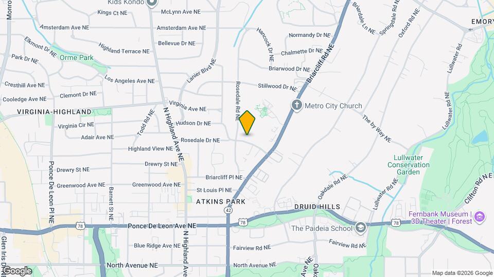 1212 Virginia Ave. NE, Unit Unit#2 - Upstairs Map and Location Details