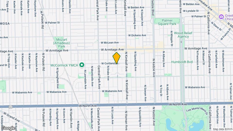 3501 W Cortland St Map and Location Details
