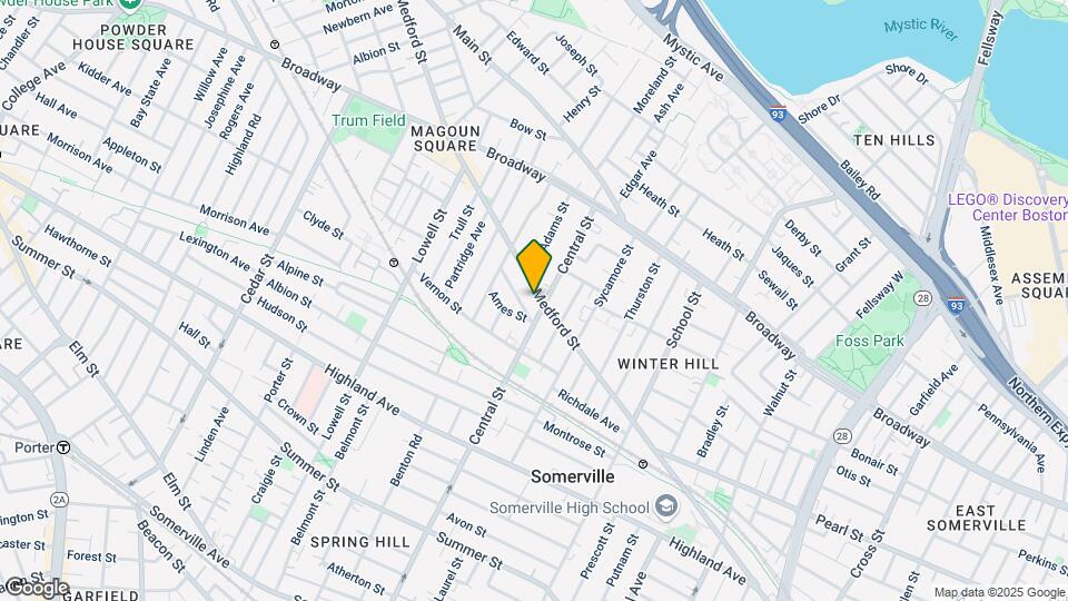 436 Medford St, Unit #1 Map and Location Details