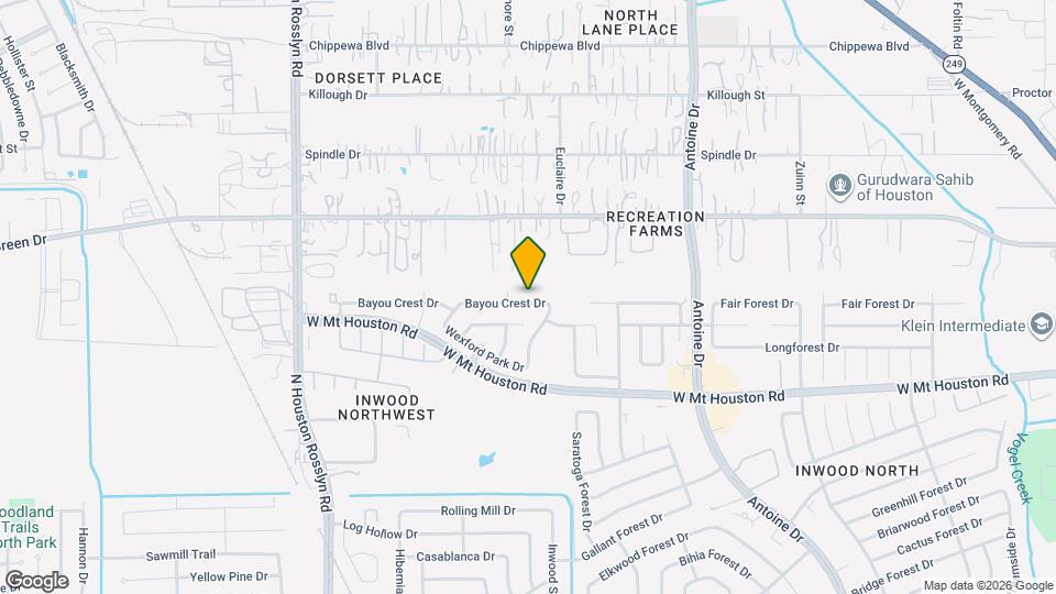 6406 Bayou Crest Dr Map and Location Details