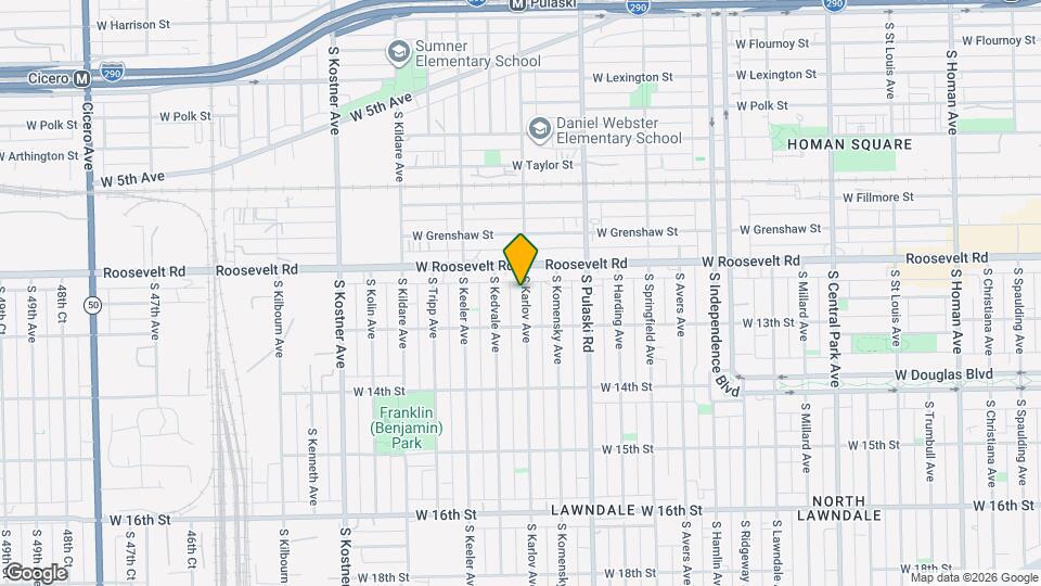 1222 S Karlov Ave Map and Location Details
