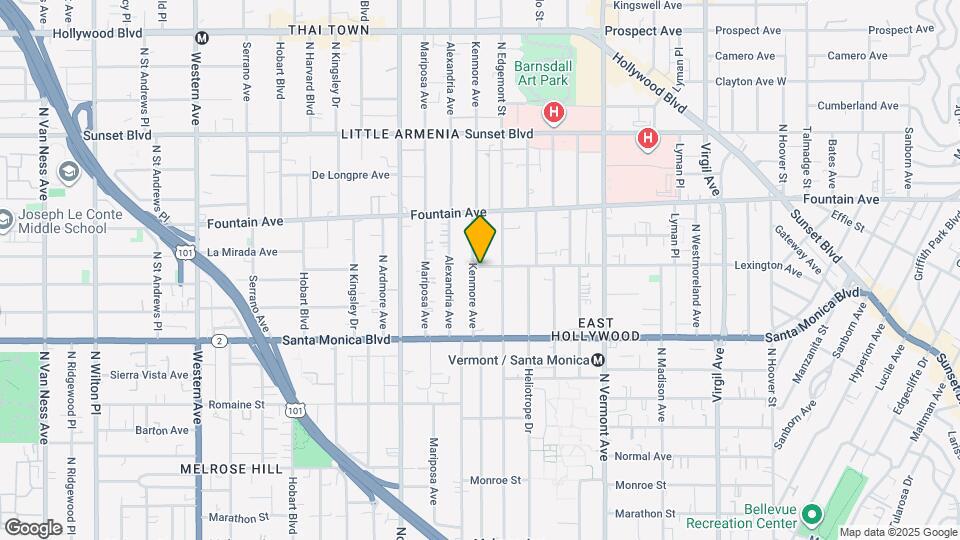 1184 N Kenmore Ave Mapa y Detalles de la Ubicación