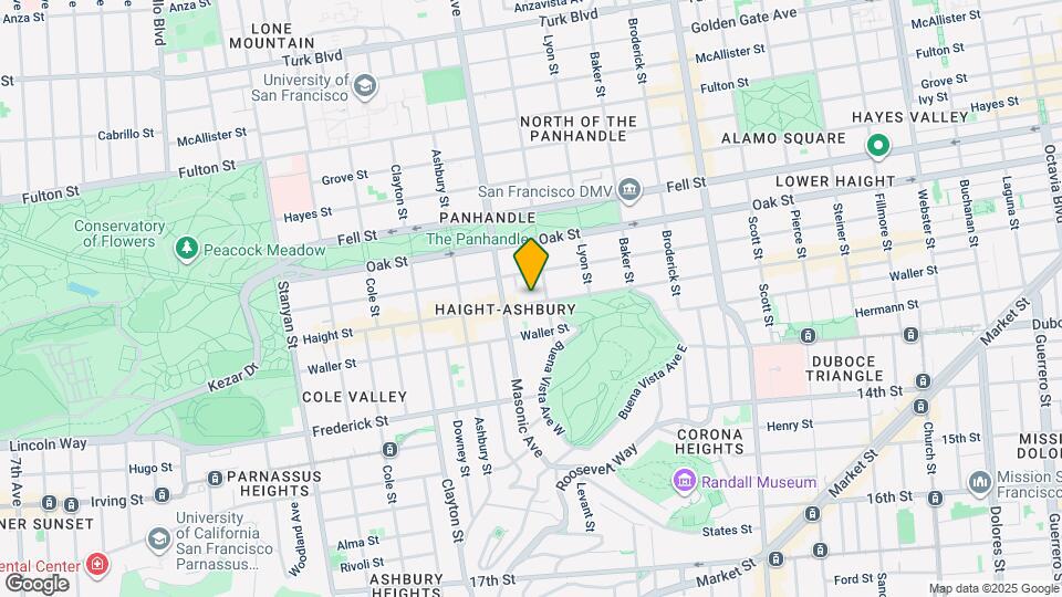 1334 Haight St Map and Location Details