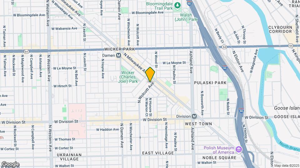 1378 N Wolcott Ave Map and Location Details