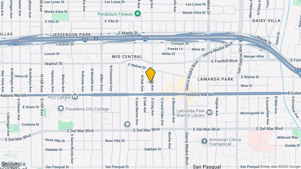 65 N Craig Ave Mapa y Detalles de la Ubicación