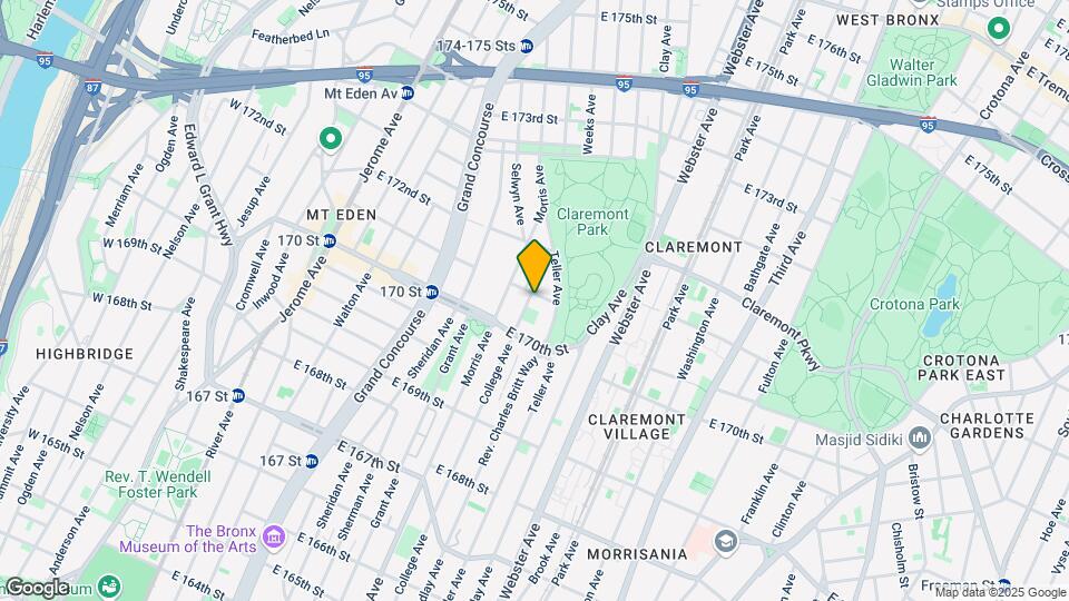 306 E 171st St Map and Location Details