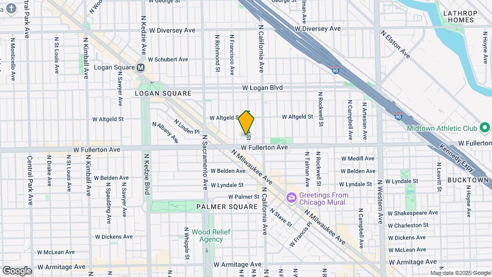 2414 N Mozart St Map and Location Details