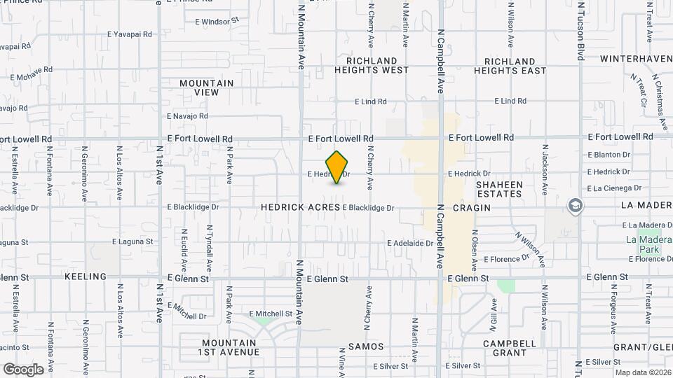 1466 E Hedrick Dr Mapa y Detalles de la Ubicación