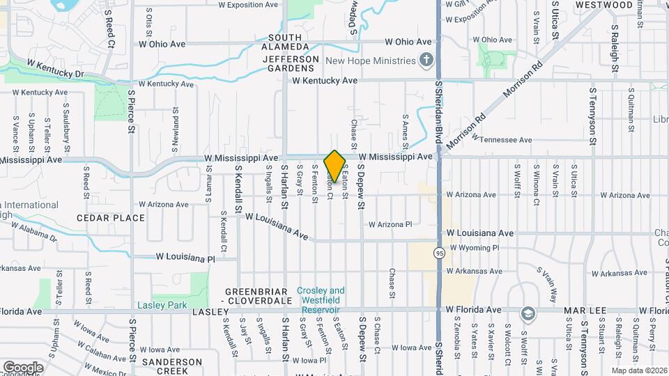 1180 S Eaton Ct Mapa y Detalles de la Ubicación