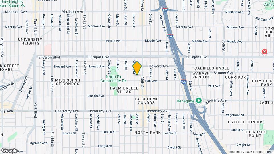 4119-4123 Kansas St Map and Location Details