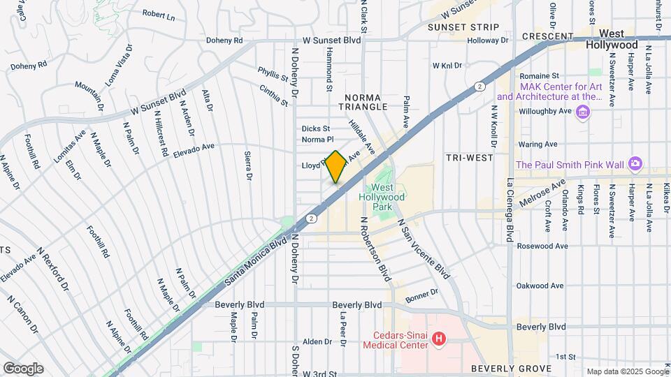 9001 Santa Monica Blvd Map and Location Details