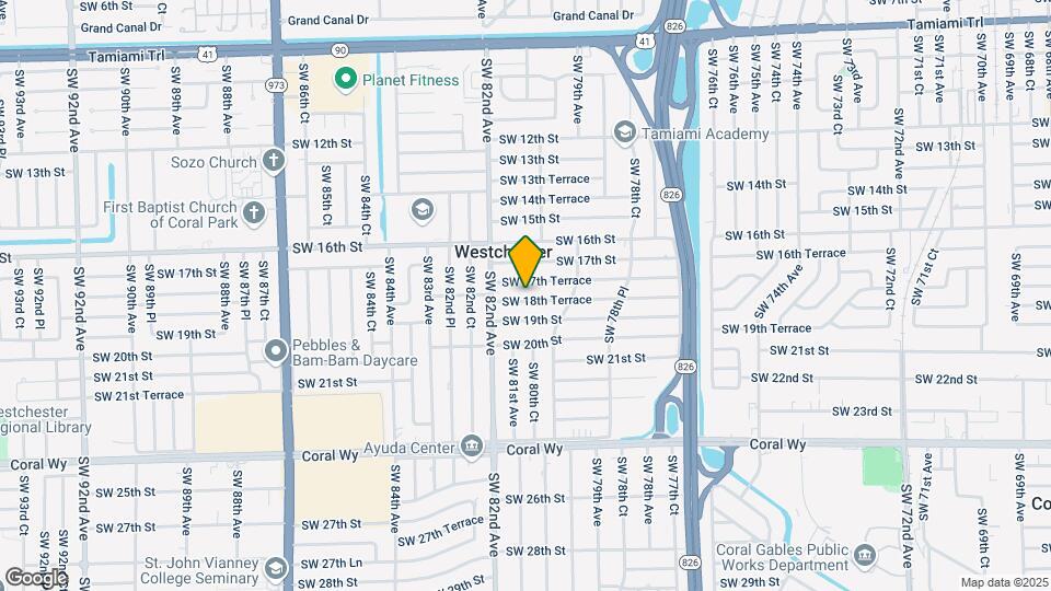 8011 SW 18th Terrace Map and Location Details