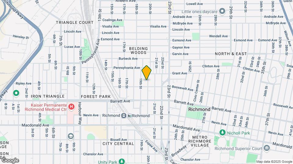 615 20th St Map and Location Details