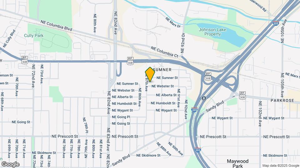 8717 NE Webster St, Unit A Map and Location Details