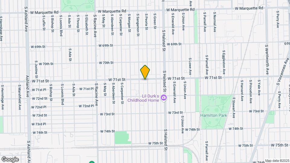 907 W 71st St Map and Location Details