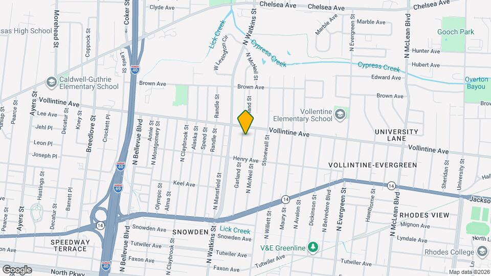 914 Garland St Map and Location Details