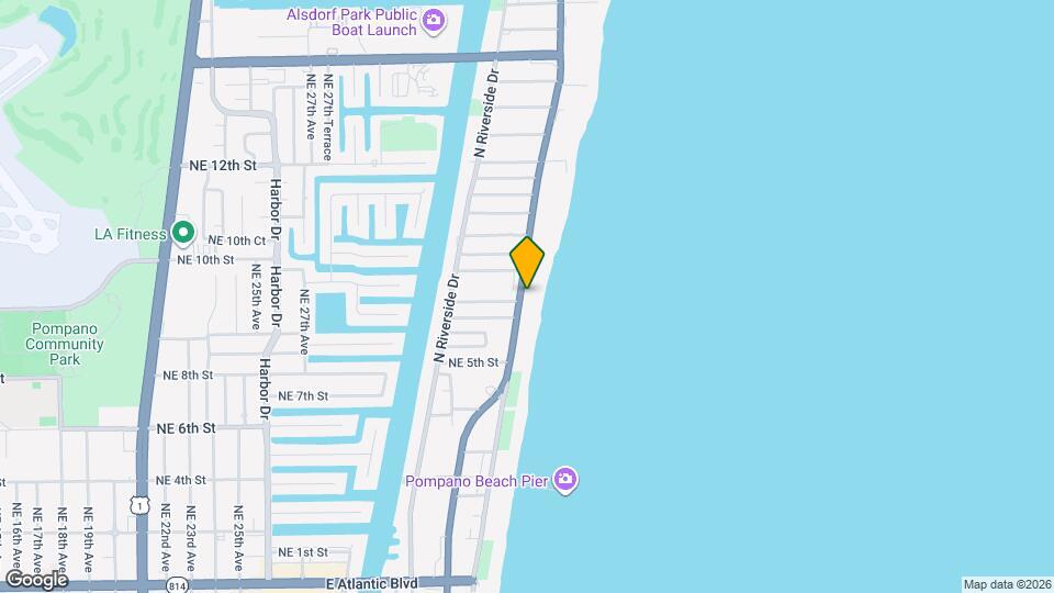 604 N Ocean Blvd, Unit LaPlaya Unit 1B Mapa y Detalles de la Ubicación