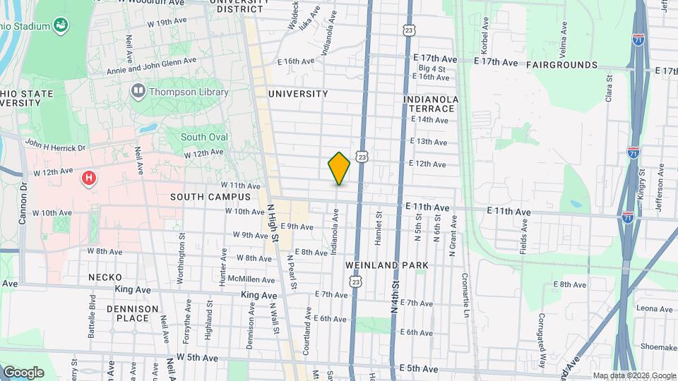 1586 Indianola Ave Mapa y Detalles de la Ubicación