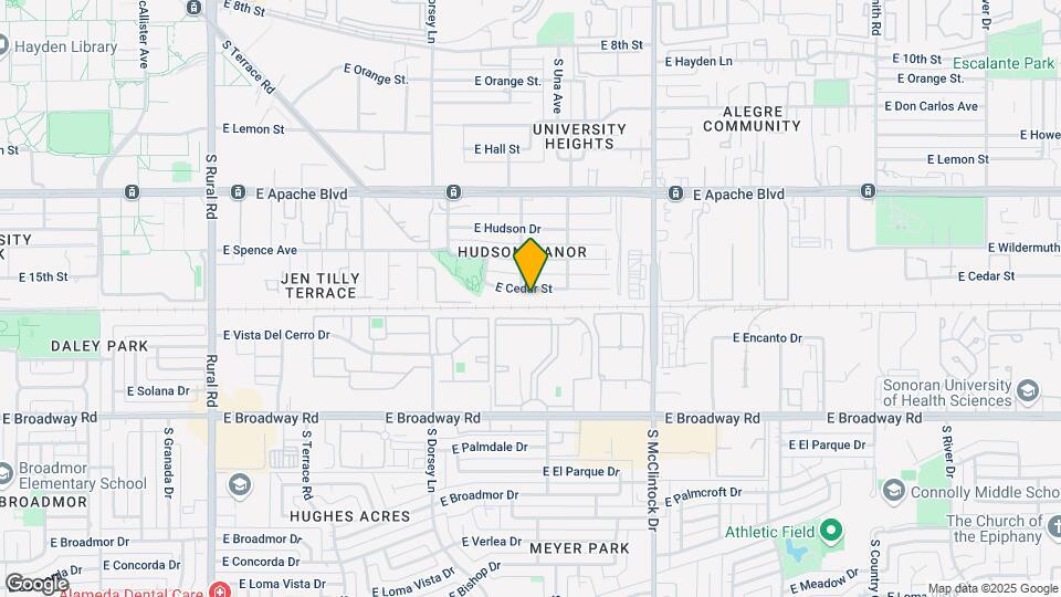 1507 E Cedar St Map and Location Details