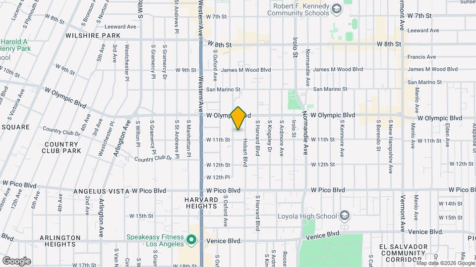 1046 S Serrano Ave, Unit on 4th Fl. Map and Location Details