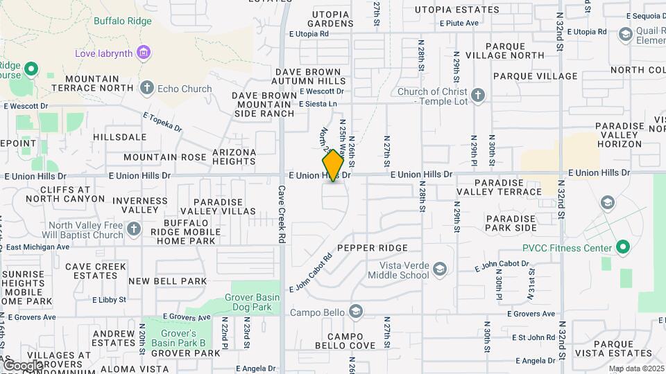 2529 E Villa Theresa Dr Map and Location Details