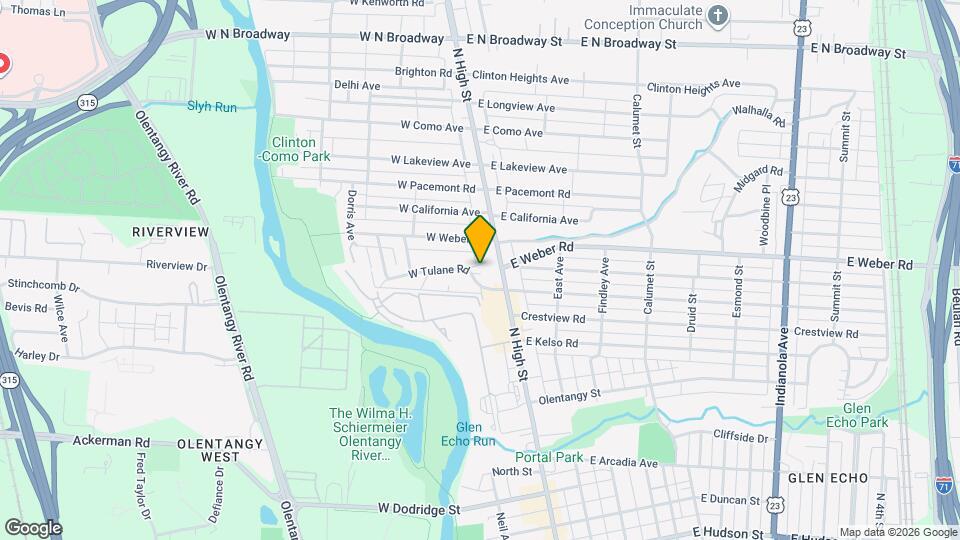 25 W Tulane Rd Map and Location Details