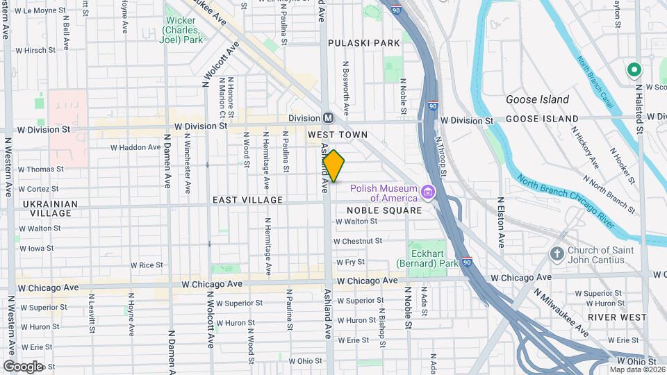 1023 N Ashland Ave Map and Location Details