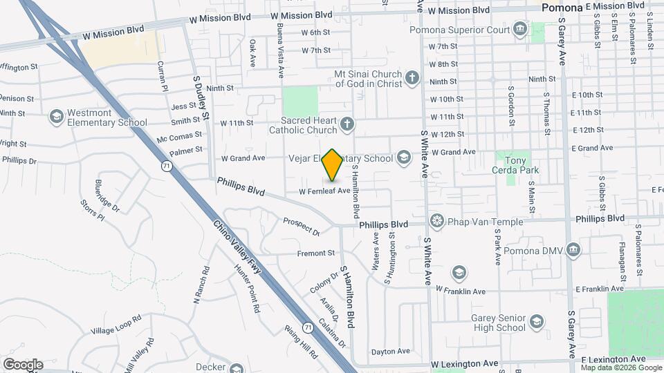 1163 W Fernleaf Ave Map and Location Details