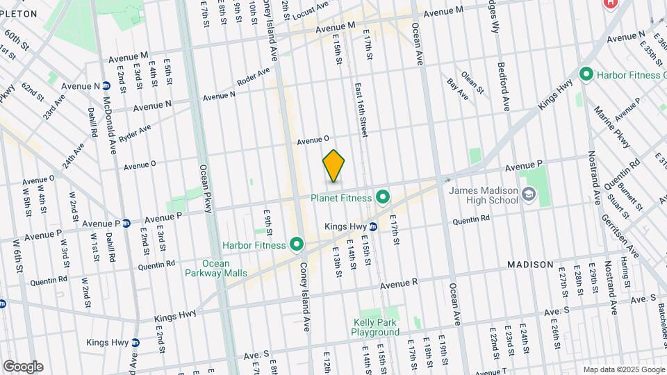 1309 Avenue P Mapa y Detalles de la Ubicación
