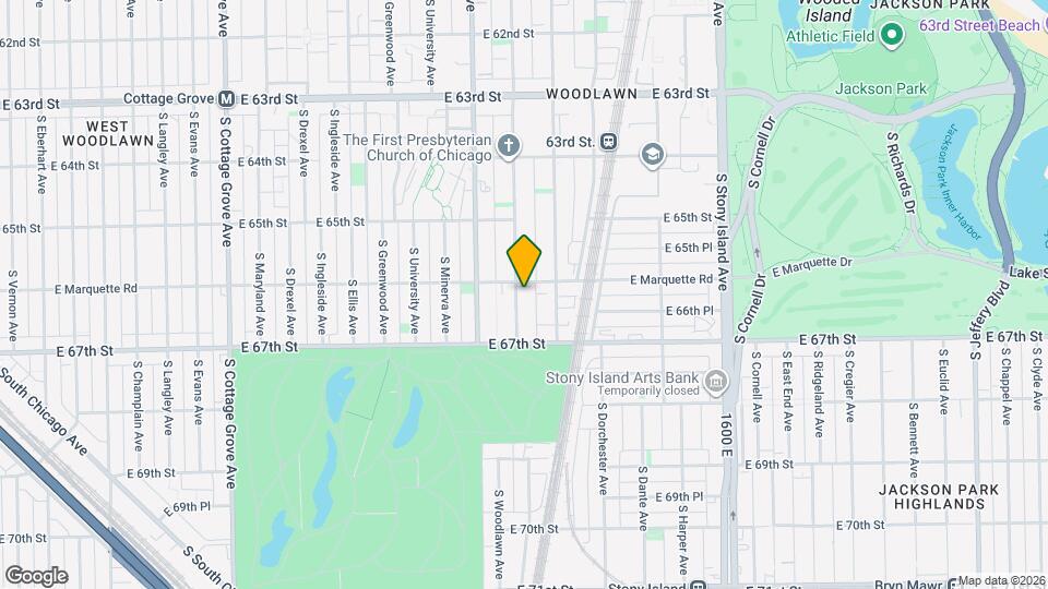 6605 S Kimbark Ave Map and Location Details