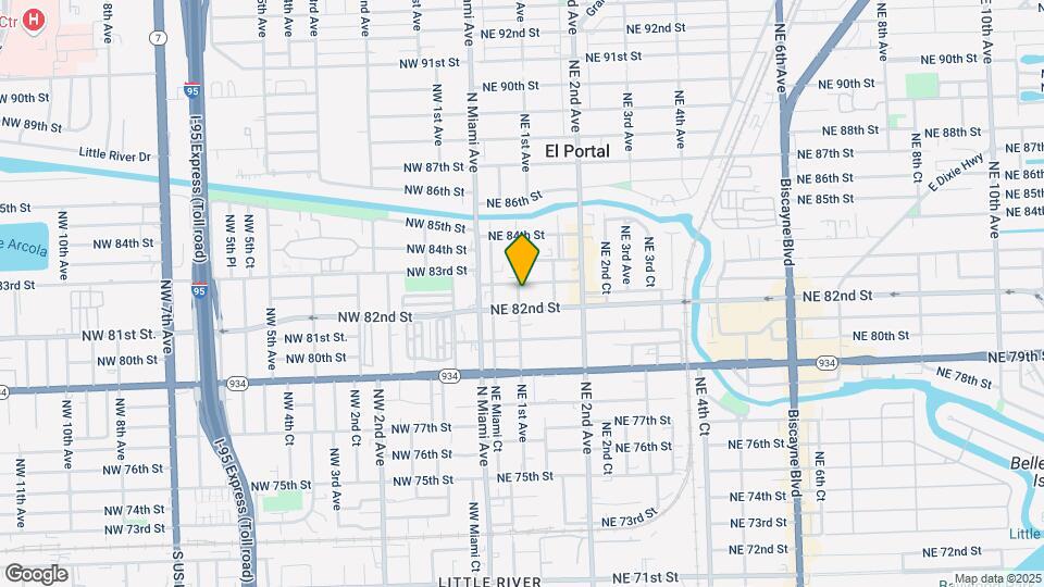 8229 NE 1st Ave Map and Location Details