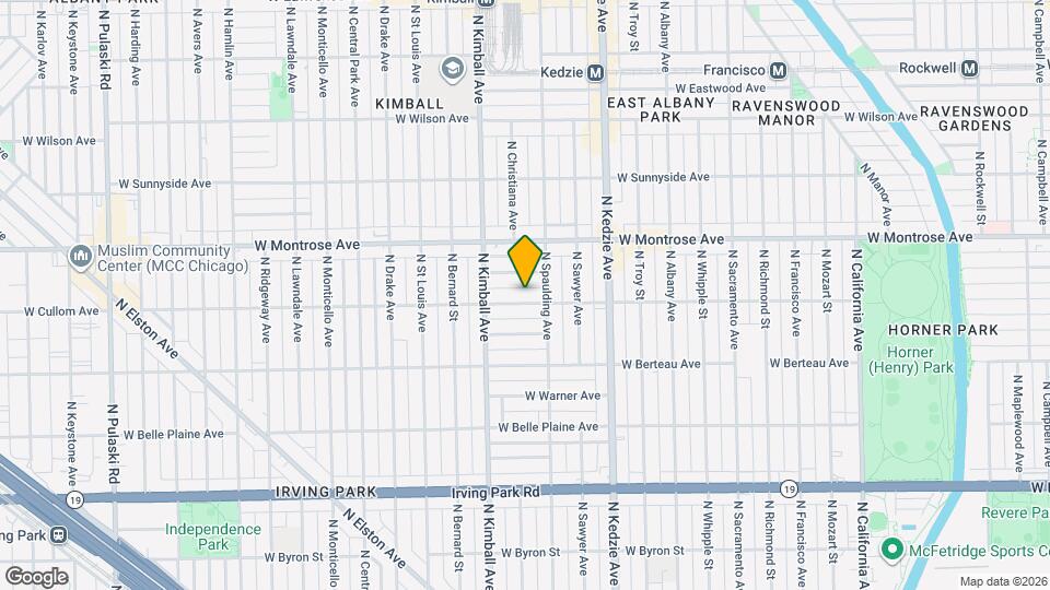 3318 W Cullom Ave, Unit 2nd Floor Map and Location Details